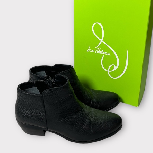 Sam Edelman Booties in super supple black leather, sz 8 - Picture 2 of 8